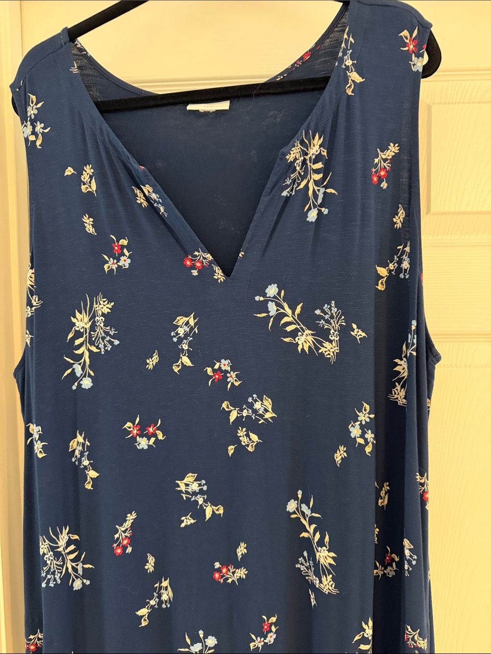 J. Jill Sleeveless Navy Floral Maxi Dress - Picture 2 of 5
